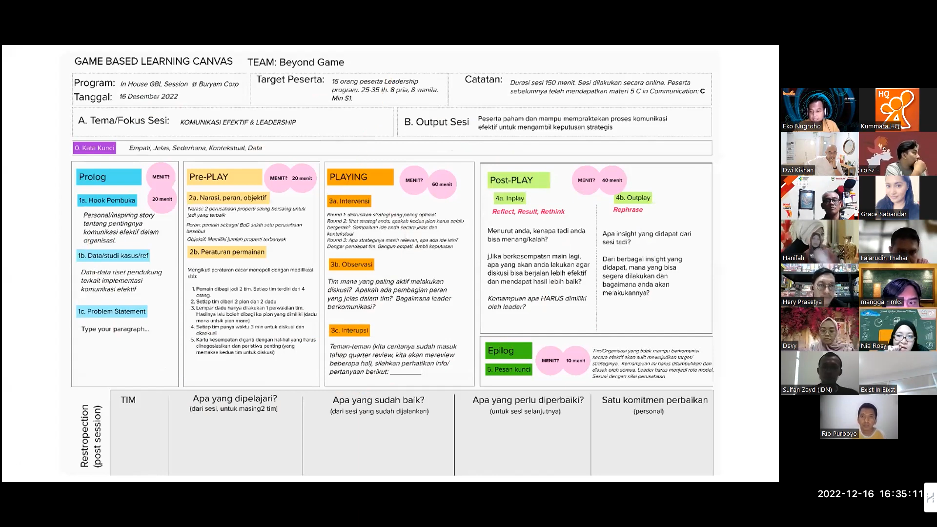 Game-Based Learning Canvas Filled