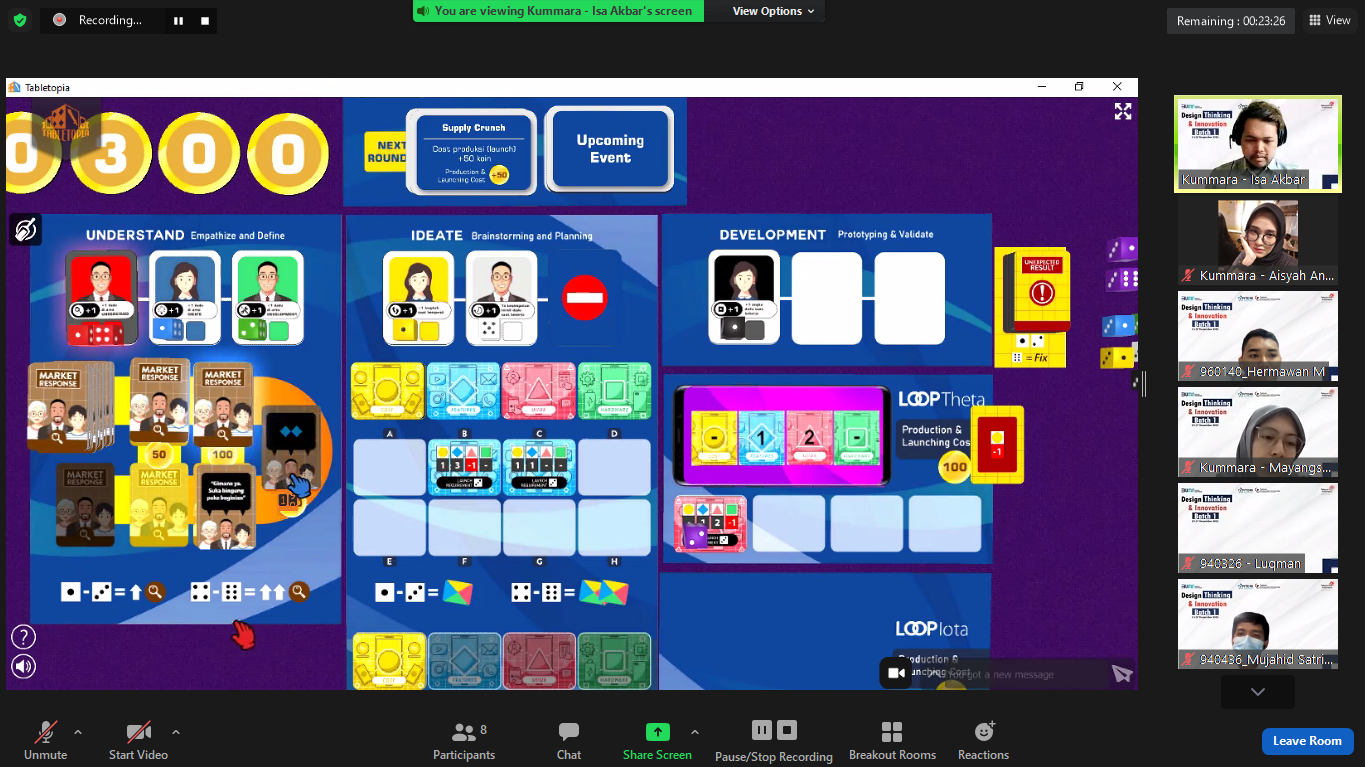 Game-Based Learning Program "LOOP" untuk belajar Design Thinking